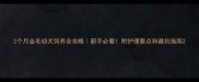 2个月金毛幼犬饲养全攻略新手必看附护理要点和避坑指南