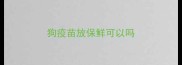 狗疫苗放保鲜可以吗