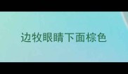 边牧眼睛下面棕色