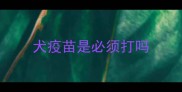 犬疫苗是必须打吗