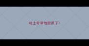 哈士奇草地磨爪子