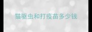猫驱虫和打疫苗多少钱