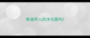 泰迪用人的沐浴露吗