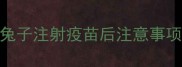 兔子注射疫苗后注意事项