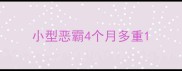 小型恶霸4个月多重