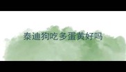 泰迪狗吃多蛋黄好吗