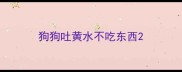 狗狗吐黄水不吃东西