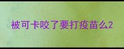 被可卡咬了要打疫苗么