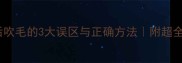 金毛游泳后吹毛的3大误区与正确方法附超全护理指南