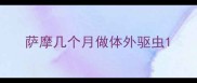 萨摩几个月做体外驱虫