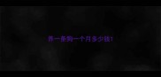 养一条狗一个月多少钱