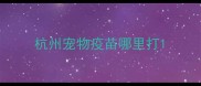 杭州宠物疫苗哪里打