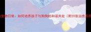 萌娃与宠物日常如何培养孩子与狗狗的和谐共处附20张治愈系照片