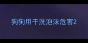 狗狗用干洗泡沫危害