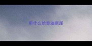 用什么给泰迪断尾