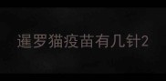 暹罗猫疫苗有几针