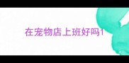 在宠物店上班好吗