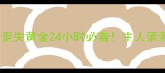 全网寻狗攻略金毛走失黄金24小时必看主人亲测有效的5步寻回法