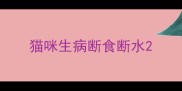 猫咪生病断食断水