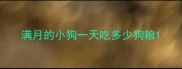 满月的小狗一天吃多少狗粮