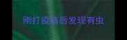 刚打疫苗后发现有虫