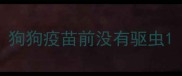 狗狗疫苗前没有驱虫