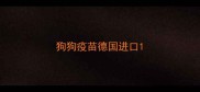 狗狗疫苗德国进口