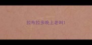 拉布拉多晚上老叫