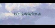 杭州宠物猫专卖店