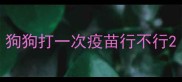 狗狗打一次疫苗行不行