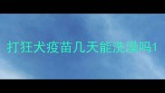 打狂犬疫苗几天能洗澡吗