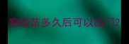 狗疫苗多久后可以出门