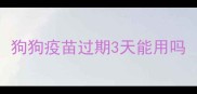 狗狗疫苗过期3天能用吗