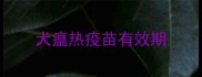 犬瘟热疫苗有效期