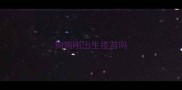 狗狗刚出生疫苗吗