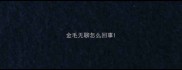 金毛无聊怎么回事