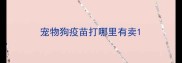 宠物狗疫苗打哪里有卖