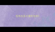 拉布拉多总是吃东西